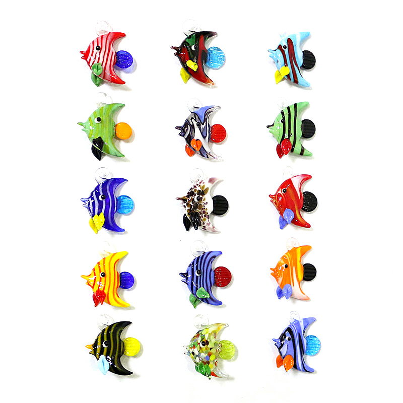 Marine Aquarium Europe - 2pcs pendentif verre poisson marin miniature