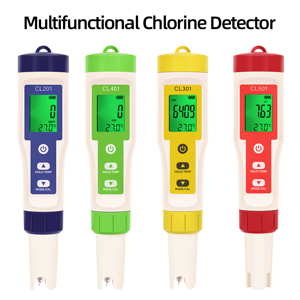 Marine Aquarium Water Analyzer - PH/CL2/H2/ORP/compteur de température détecteur de chlore