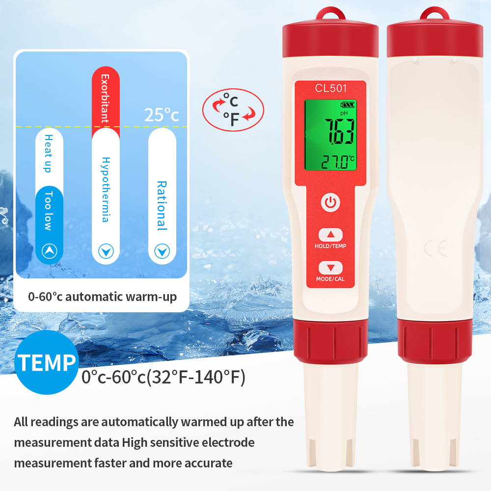 PH/CL2/H2/ORP/compteur de temp - Marine Aquarium Water Analyzer avis et prix