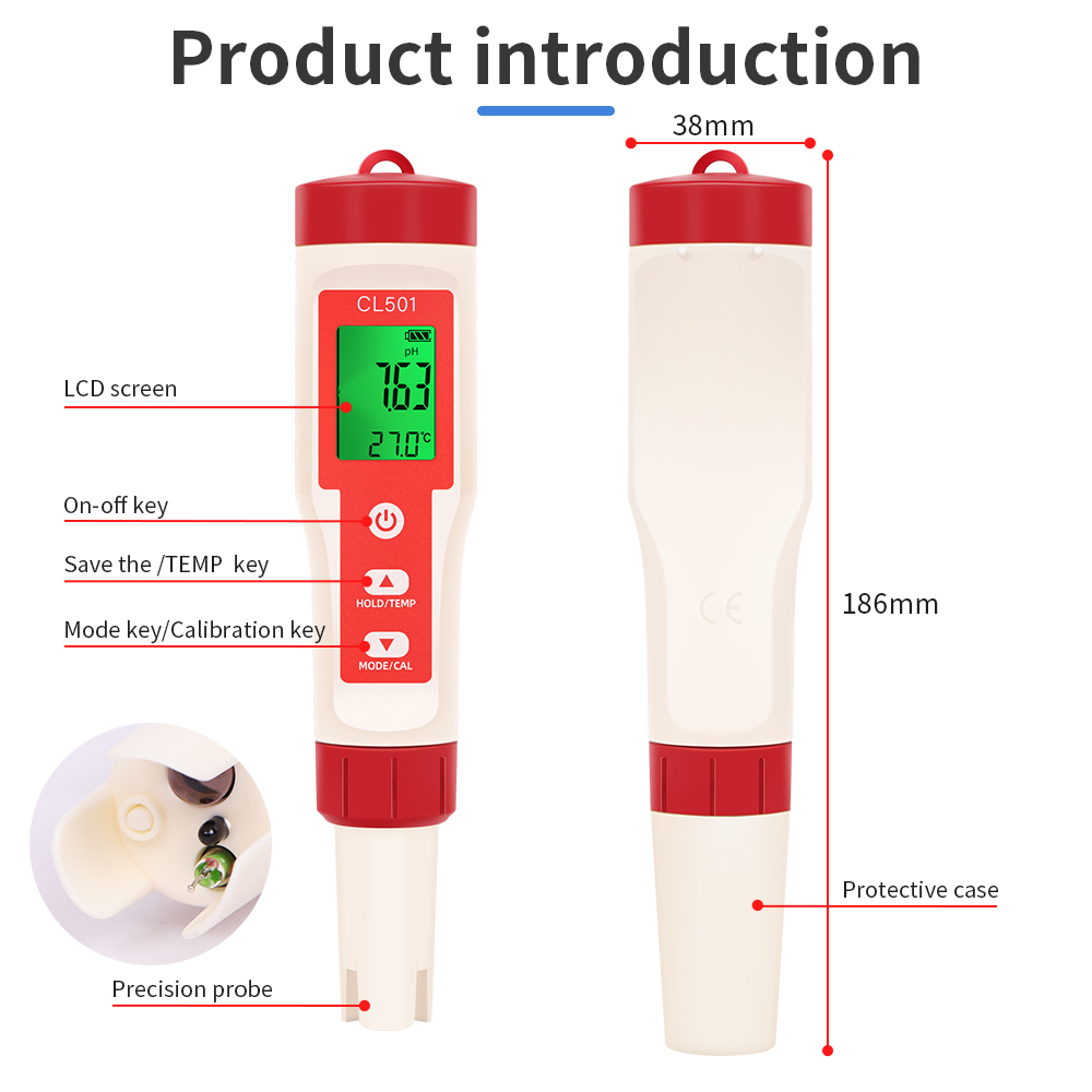 PH/CL2/H2/ORP/compteur de temp - Marine Aquarium Water Analyzer avis et prix