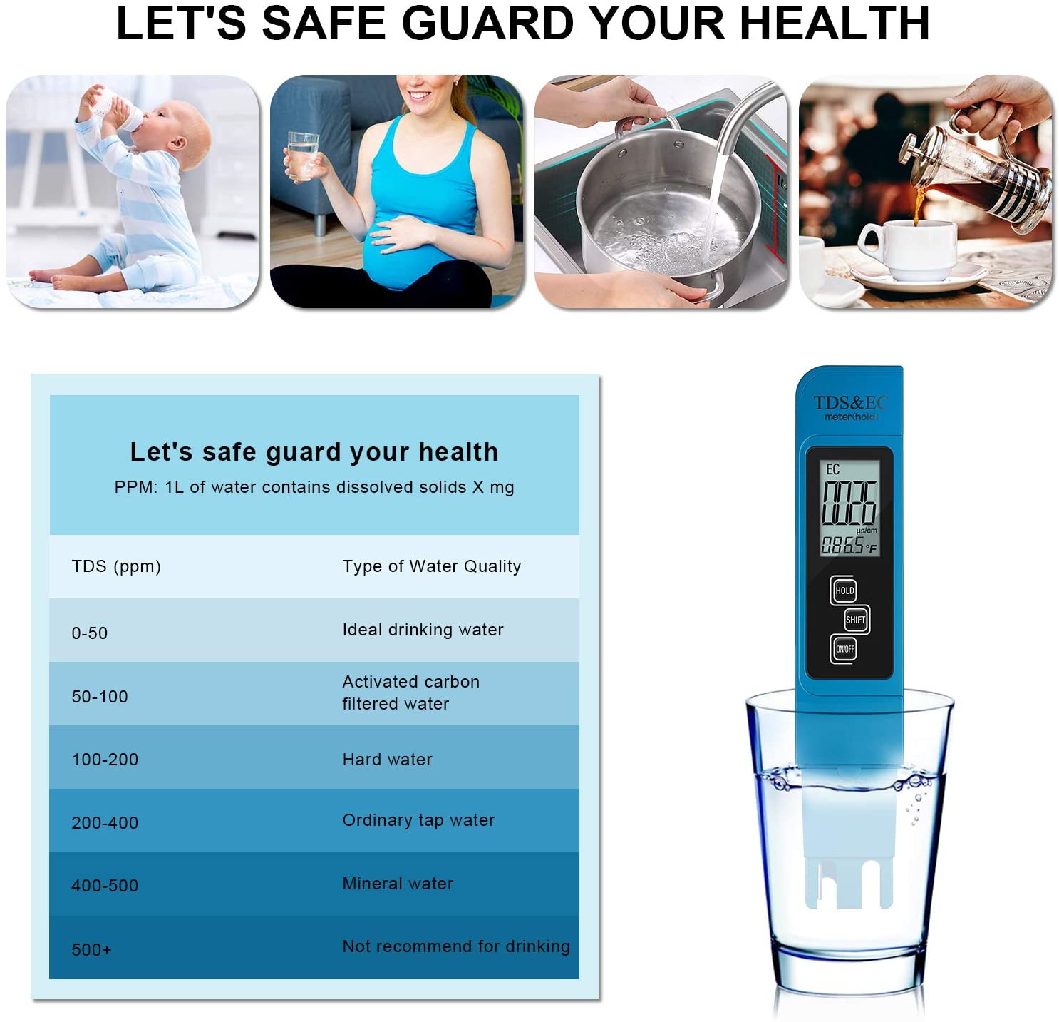 Testeur numérique de PH /TDS/E - Marine Aquarium Water Analyzer avis et prix