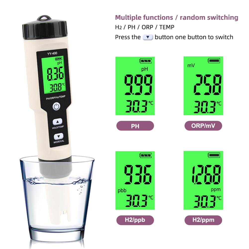 4 en 1 YY-400 PH/ORP/H2 & TEM  - Marine Aquarium Water Analyzer avis et prix